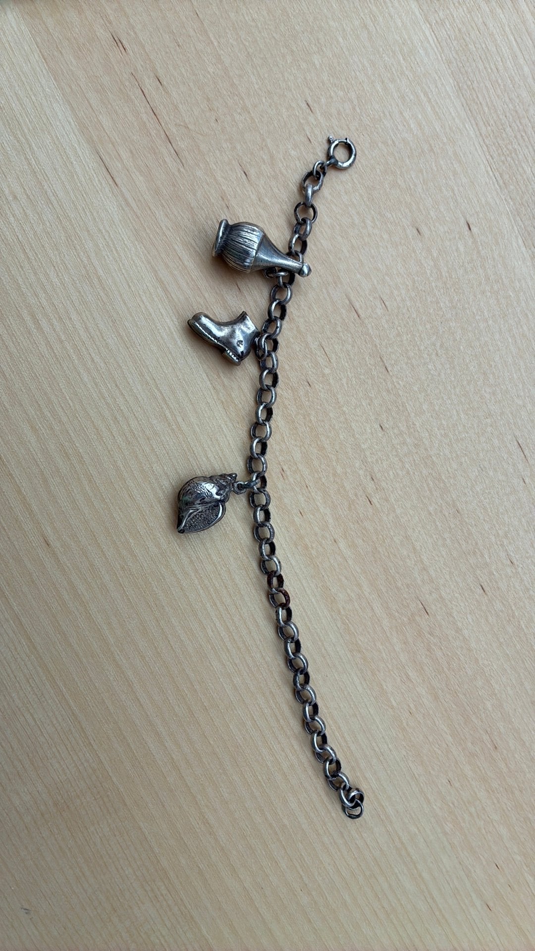 835 zilver bedelarmband 18 cm lang met keurmerk, Ophalen of Verzenden, Gebruikt, Zilver, Zilver