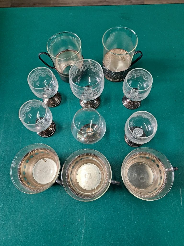 Diverse antieke Leerdam glazen uit de jaren 30, Antiek en Kunst, Antiek | Glas en Kristal, Ophalen