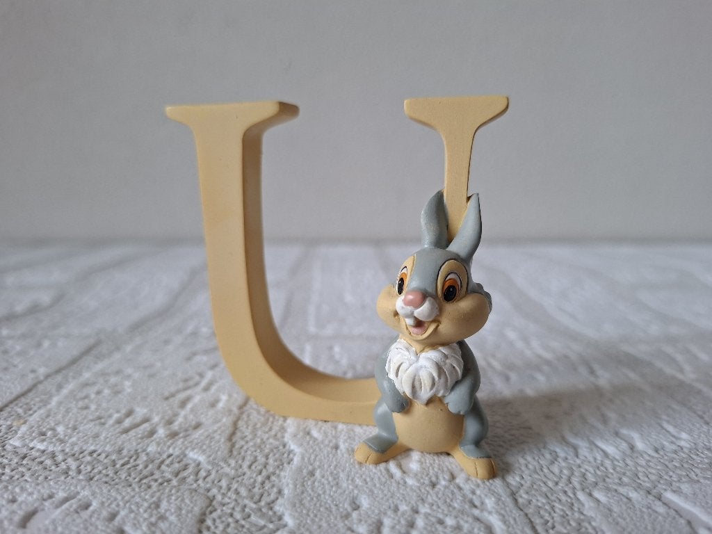 Disney Bambi Thumper Alphabet Figurine U Enesco A29566, Verzamelen, Disney, Ophalen of Verzenden, Overige figuren, Zo goed als nieuw