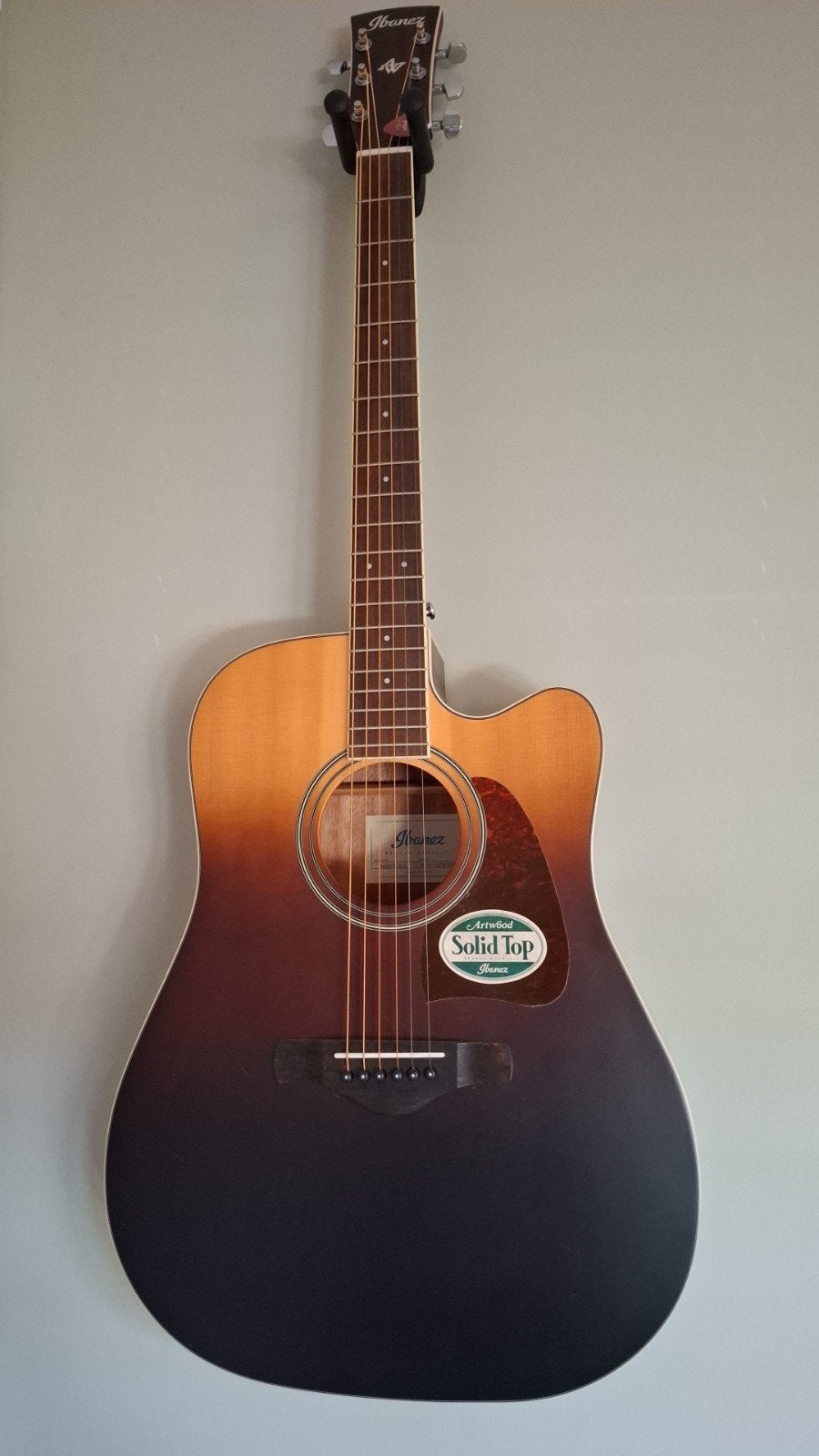 Ibanez AW80CEBLG Artwood Solid Top gitaar met element, Muziek en Instrumenten, Ophalen, Zo goed als nieuw, Western- of Steelstringgitaar