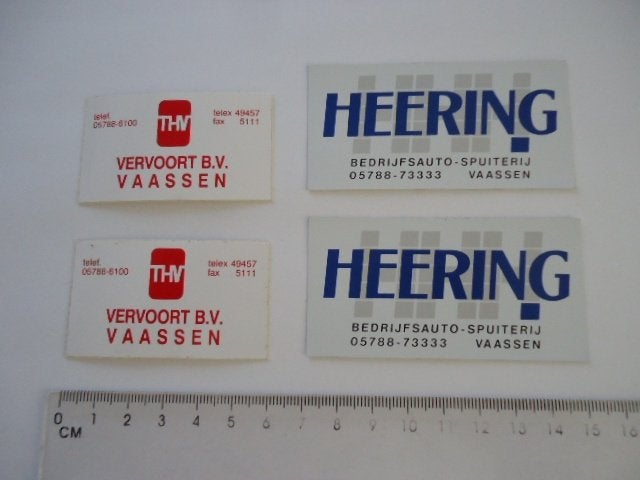sticker oud VAASSEN Vervoort Heering auto retro 2x2, Verzenden, Zo goed als nieuw, Bedrijf of Vereniging