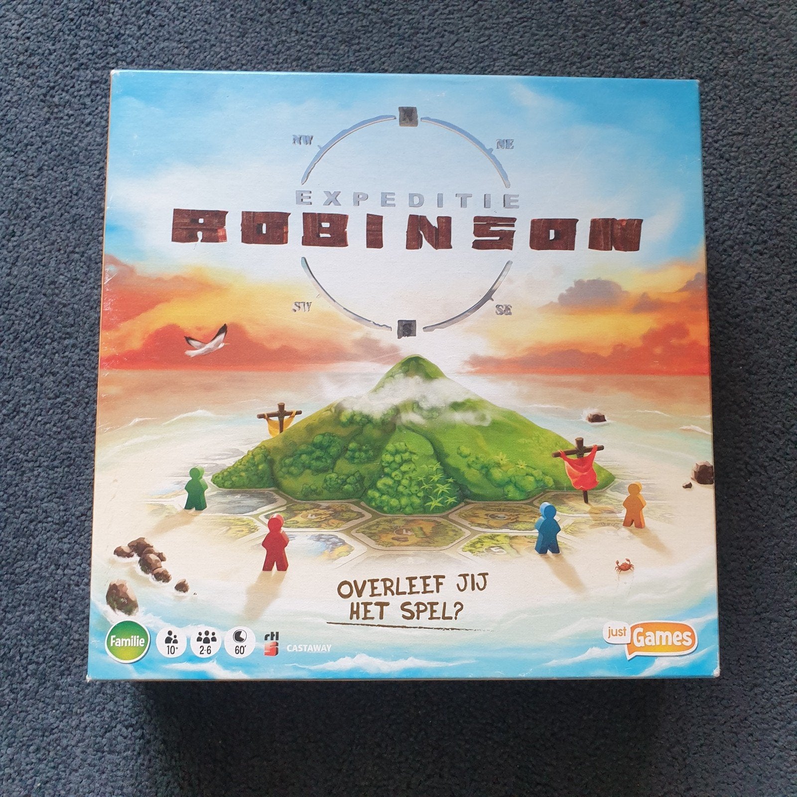 Expeditie Robinson Bordspel - Overleef jij het spel?, Vijf spelers of meer, Ophalen, Zo goed als nieuw, Just Games