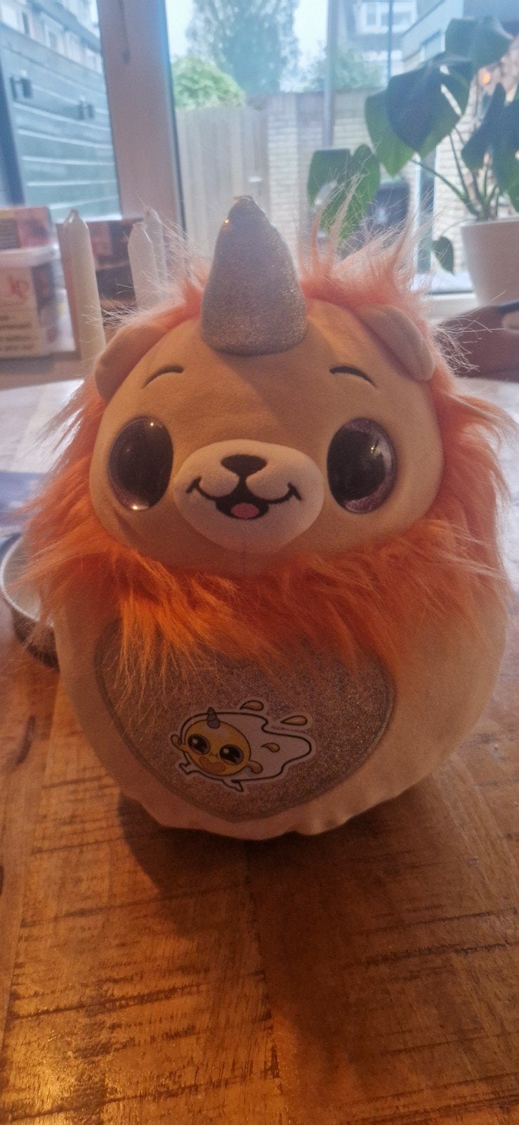 Zuru Rainbocorns Leeuw Eenhoorn Knuffel, Kinderen en Baby's, Oranje, Overige merken, Ophalen of Verzenden, Zo goed als nieuw