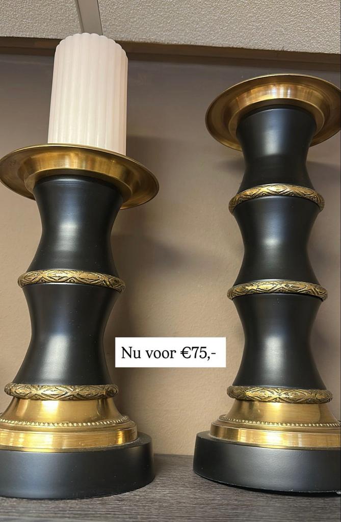 Grote kandelaren set PTMD, Huis en Inrichting, Woonaccessoires | Kandelaars en Kaarsen, Ophalen of Verzenden, Overige materialen