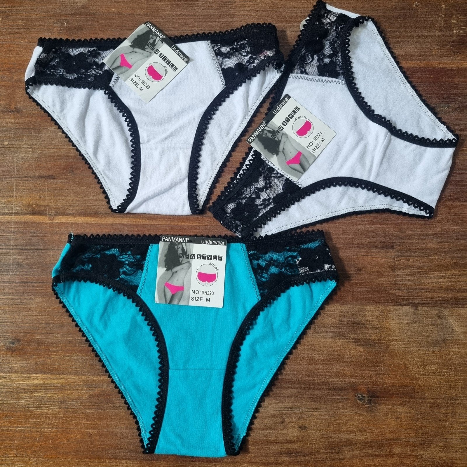 3 nieuwe PANMANNI damesslips - Maat S, Panmanni, Ophalen of Verzenden, Overige kleuren, Slip