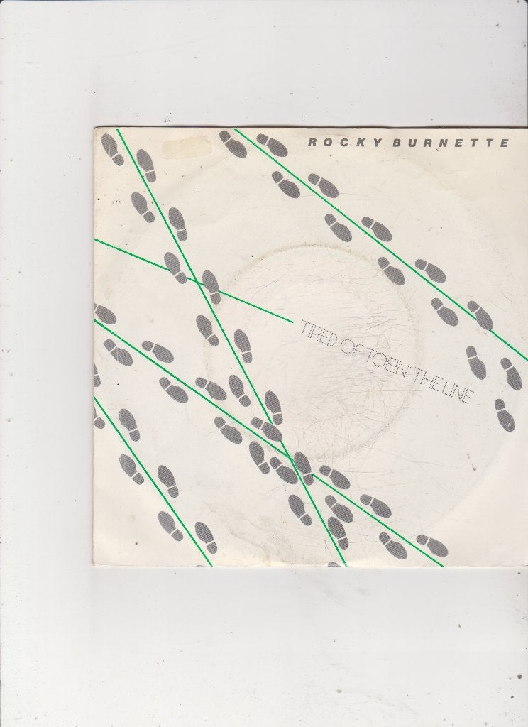 Single Rocky Burnette - Tired of toein the line, Cd's en Dvd's, Vinyl Singles, Ophalen of Verzenden, Gebruikt, 7 inch