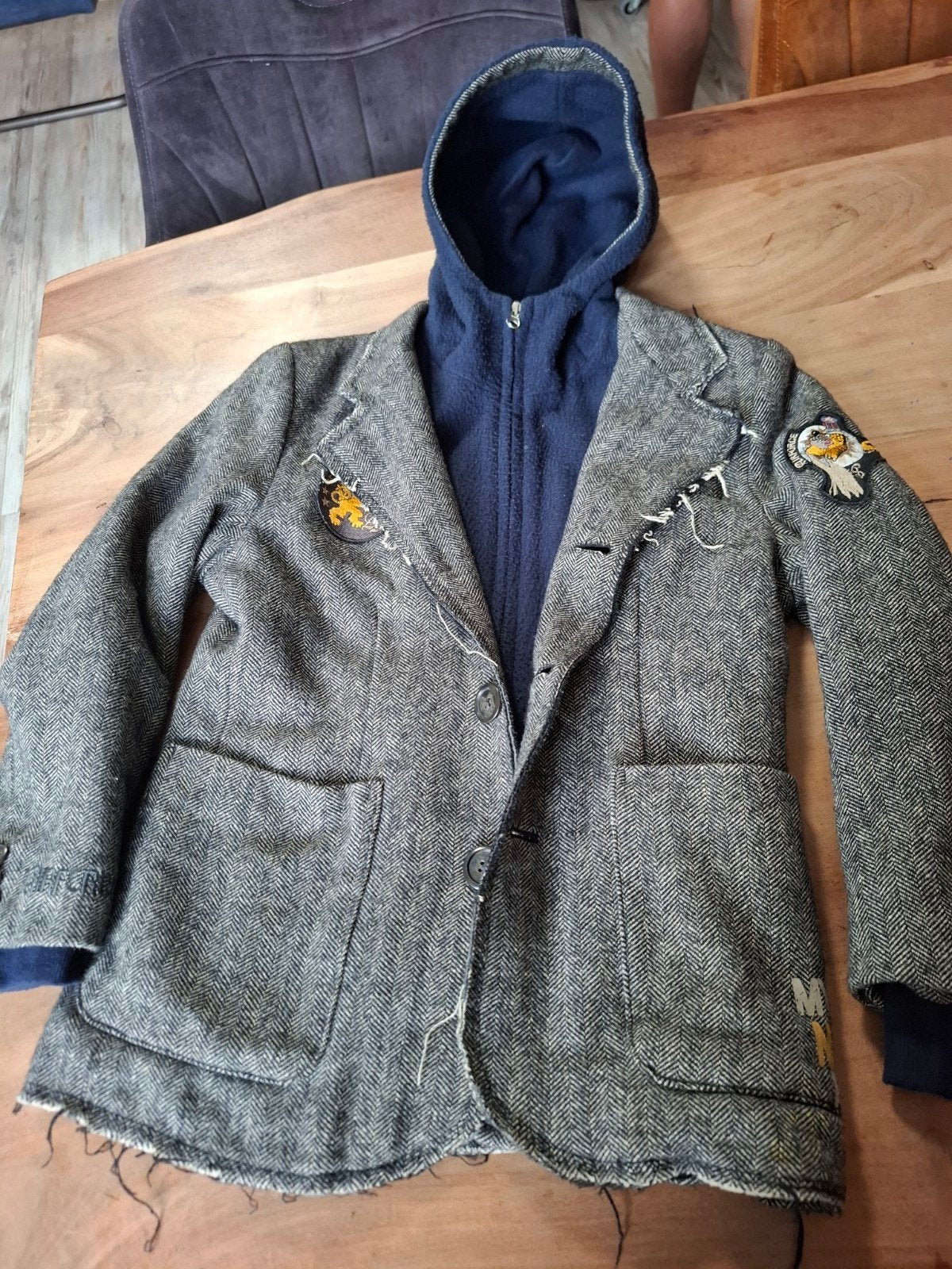 Stoere Airforce jongens blazer met capuchon, Kinderen en Baby's, Kinderkleding | Maat 140, Ophalen, Gebruikt, Airforce, Jongen