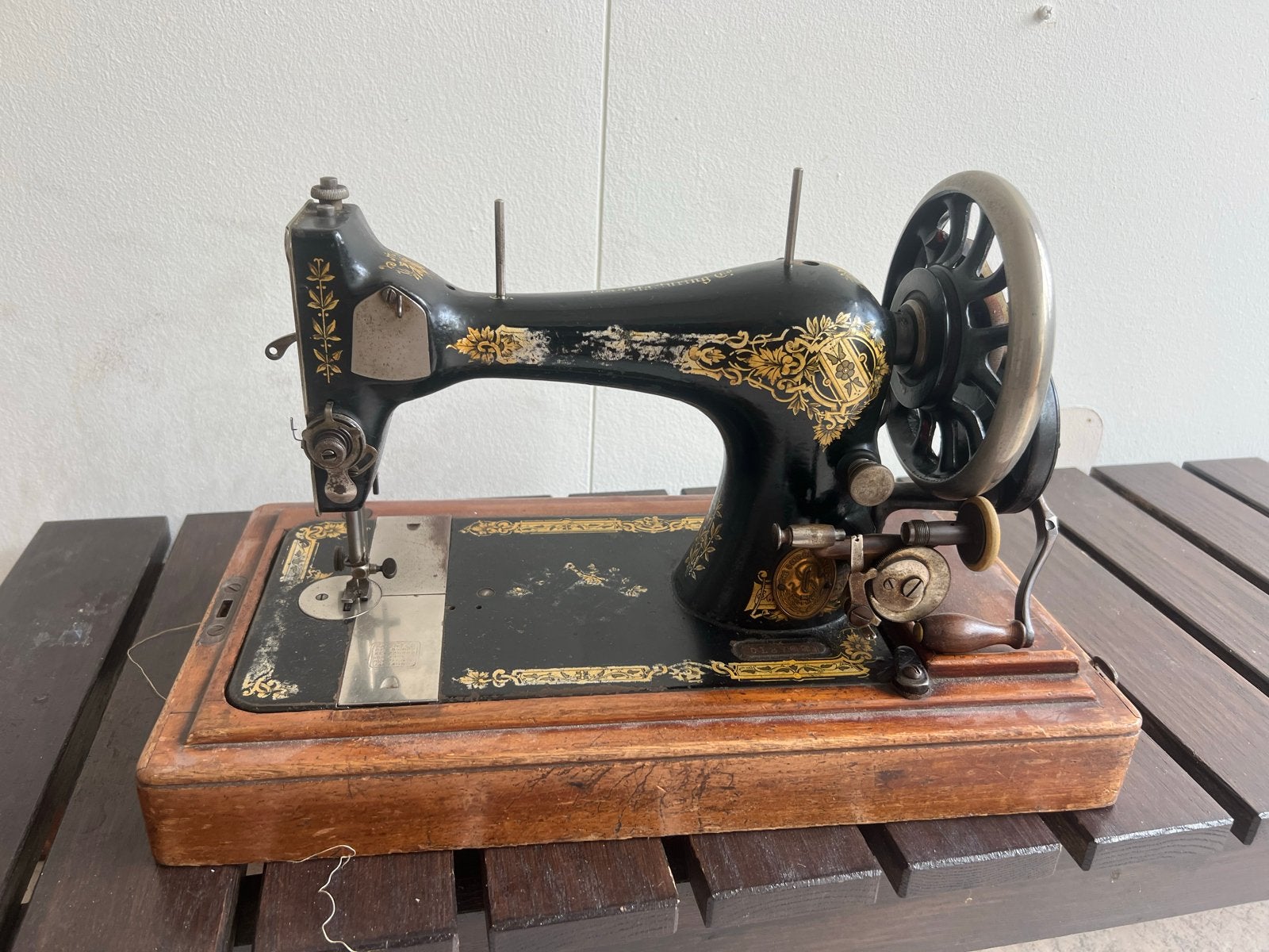 Antieke Singer Naaimachine uit 1908 - New Jersey, Ophalen of Verzenden