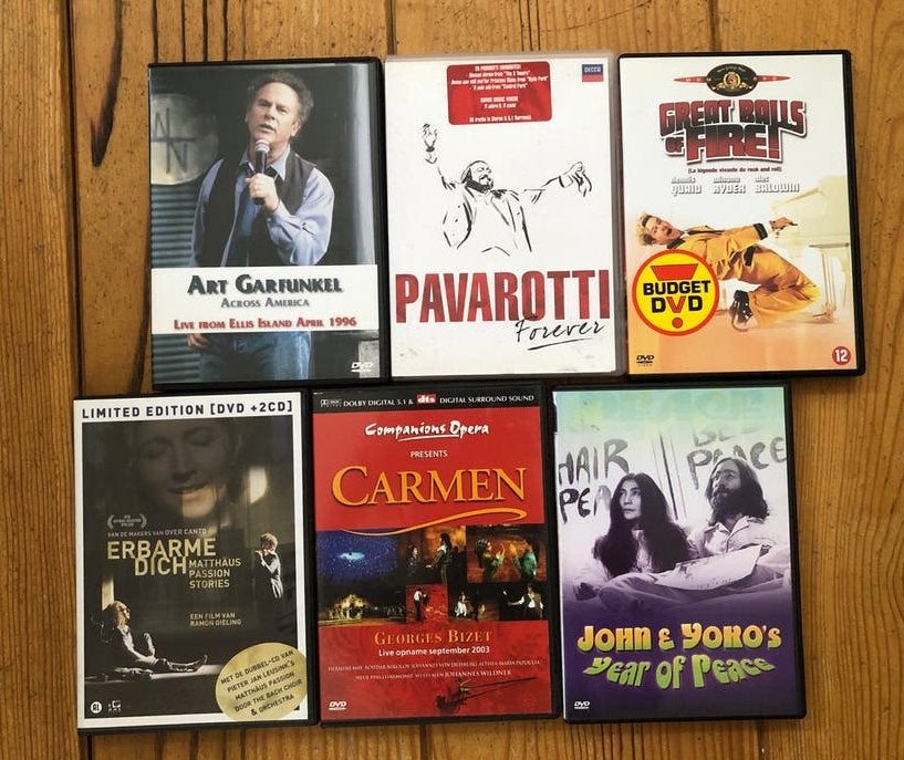 Diverse DVD's: Muziekconcerten en Films (6 stuks), Nederlands, Ophalen of Verzenden, Concert, Vanaf 12 jaar