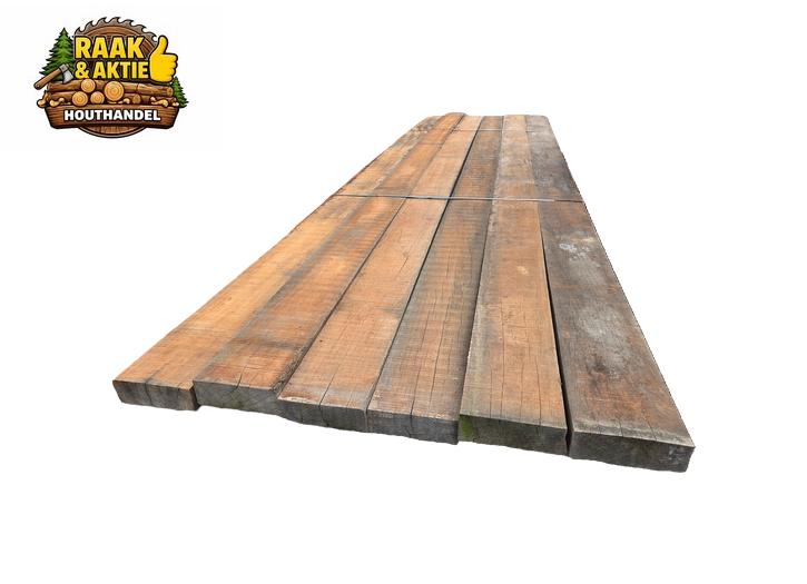 6 Hardhouten balken 6.5x18.0 cm / 4.50 m lang - nr: HB95