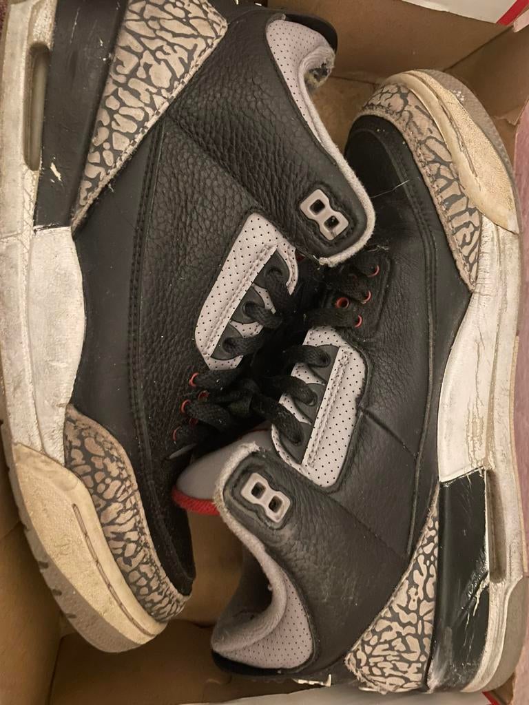 Jordan 3 Black Cement, Ophalen of Verzenden, Zo goed als nieuw, IJshockeyschaatsen, Overige merken