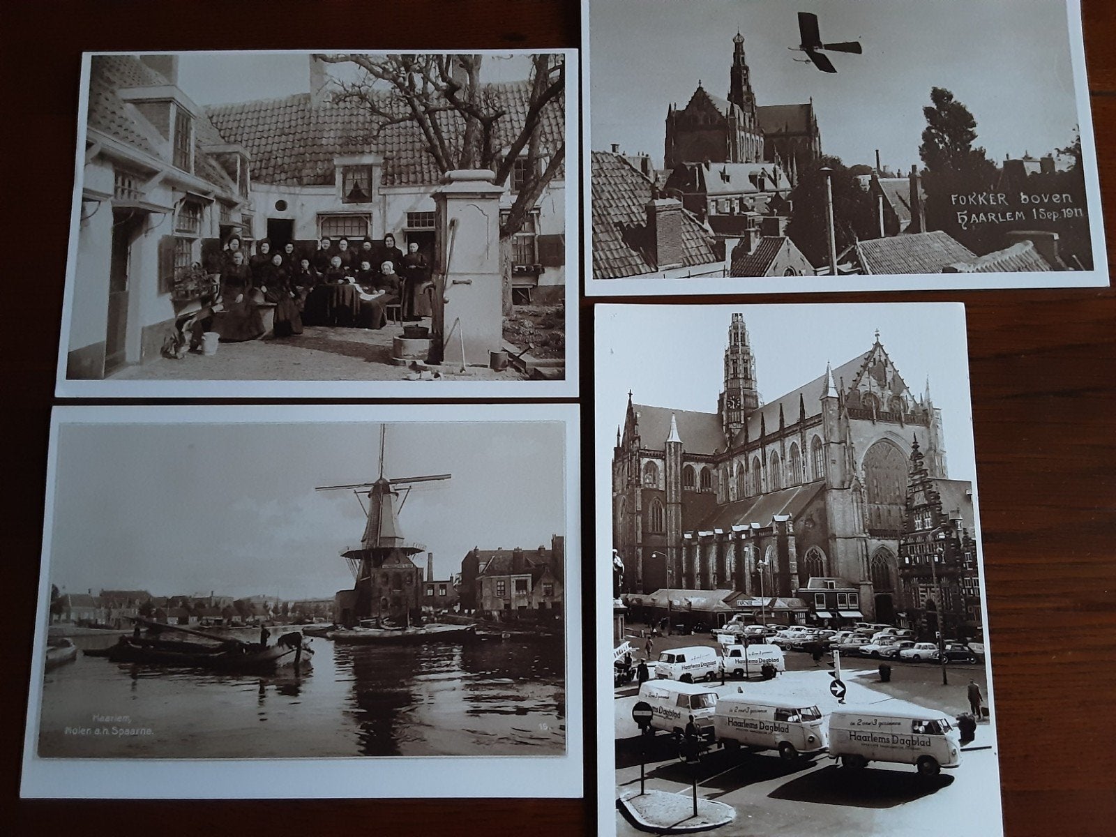 Set van 4 nieuwe historische ansichtkaarten van Haarlem, Ophalen of Verzenden, Voor 1920, Ongelopen, Noord-Holland