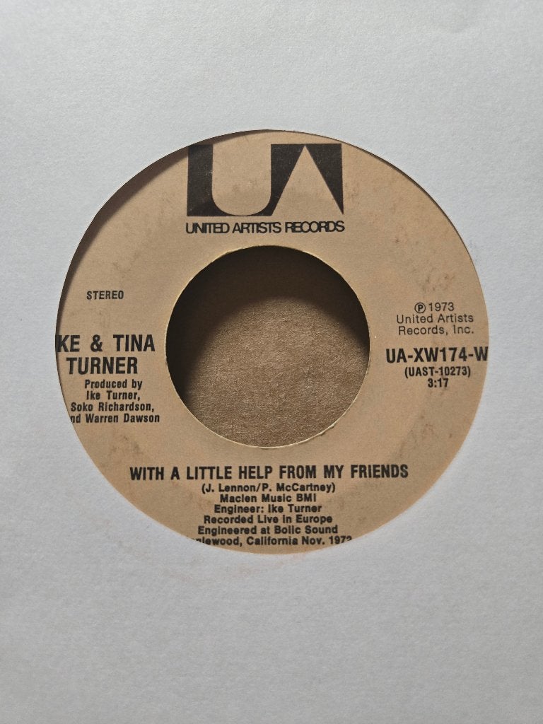 Ike & Tina Turner - With a little help from my friends, Gebruikt, 7 inch, Ophalen of Verzenden, Pop