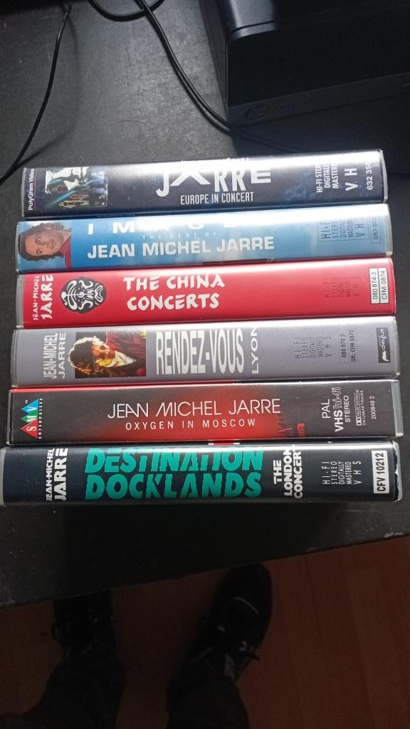 6 videobanden Jean Michel Jarre Oxygen the china VHS video, Cd's en Dvd's, Ophalen of Verzenden, 1980 - 1989, Gebruikt, Overige formaten