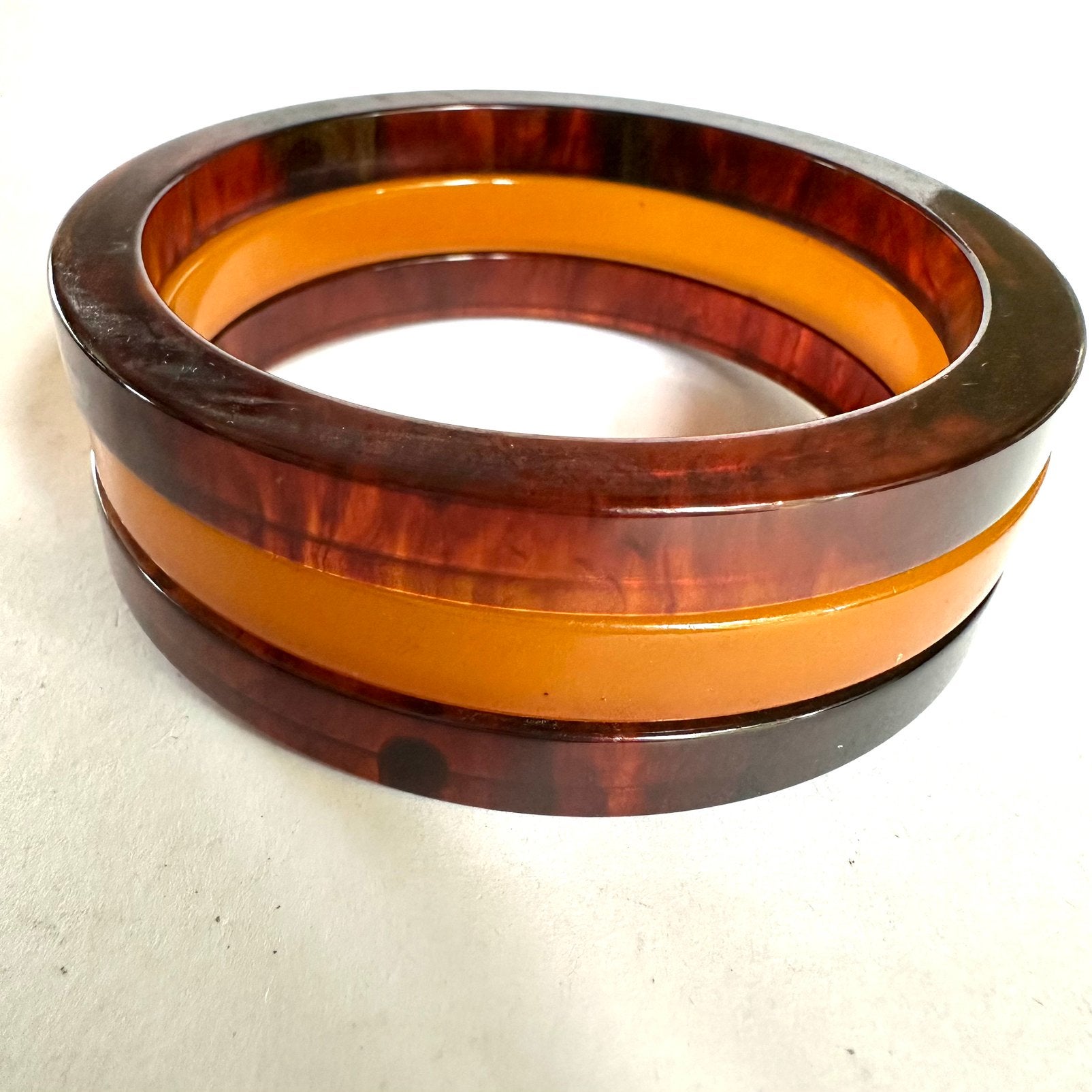 3 Antieke bakeliet armbanden “set”, Verzenden, Overige materialen, Armband