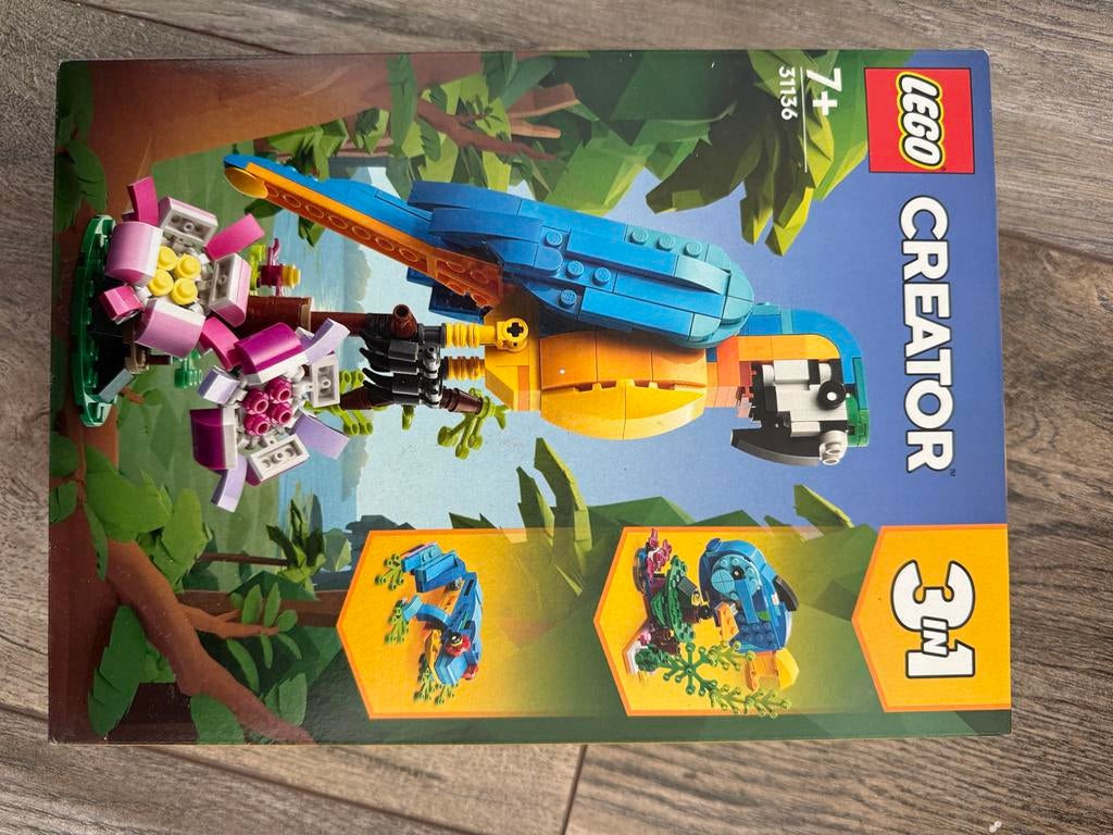 LEGO Creator 3in1 Exotische Papegaai 31136 - Nieuw in doos, Ophalen, Zo goed als nieuw