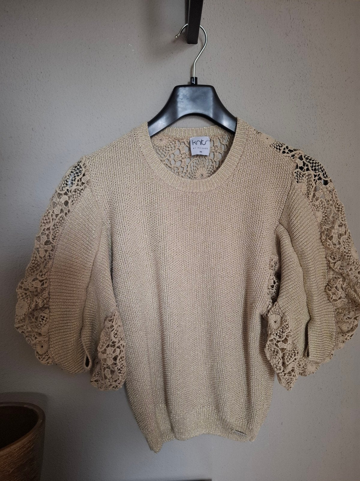 KnitS by Maicazz trui met gehaakte mouwen en rug, KnitS by Maicazz, Beige, Nieuw, Ophalen of Verzenden