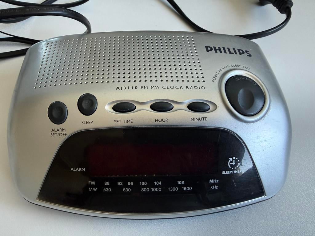 Philips wekkerradio, clock radio, Witgoed en Apparatuur, Wekkers, Ophalen of Verzenden, Gebruikt