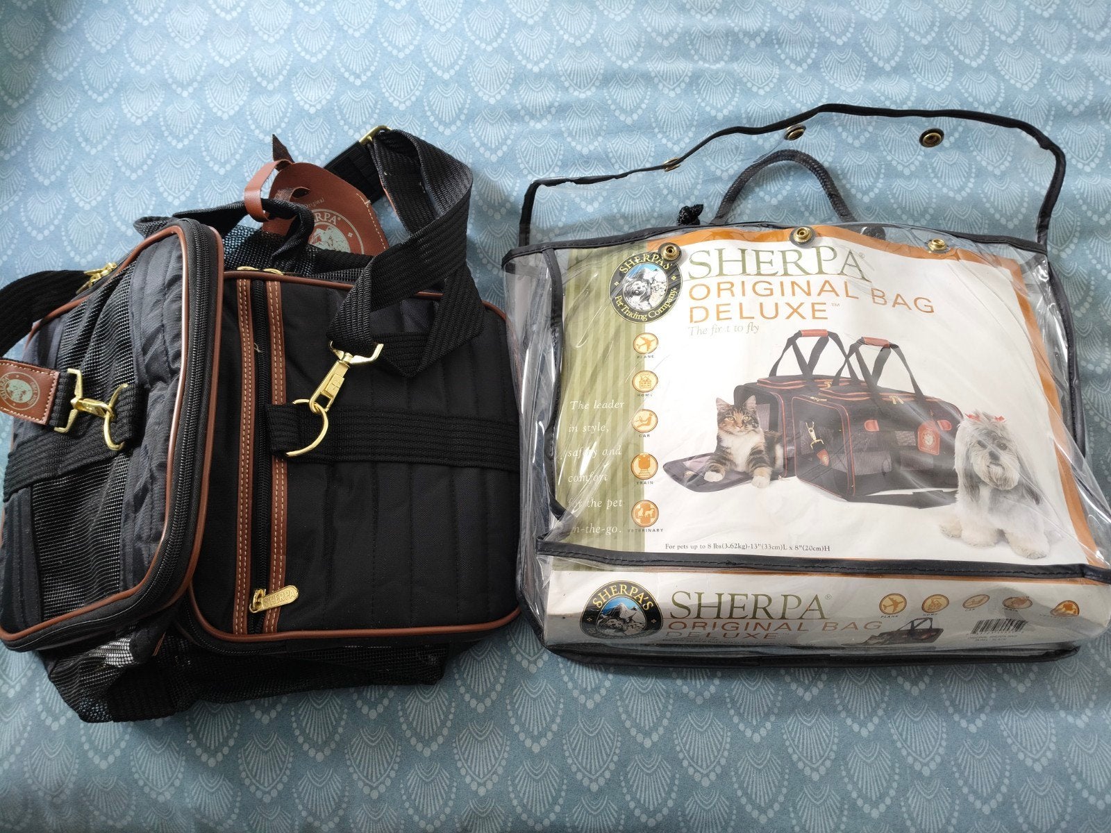 Sherpa tas om een puppy of kat mee op reis te nemen, Verzenden, Zo goed als nieuw