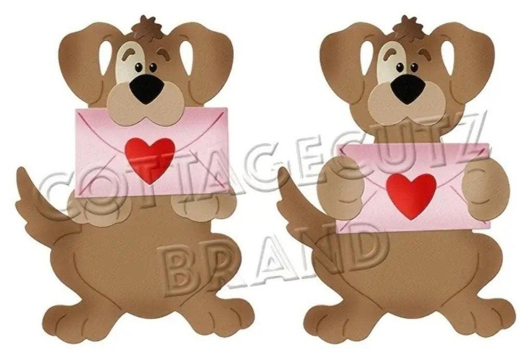 Nieuw  Snijmal hondje met envelopje/ hartje, Ophalen of Verzenden, Nieuw, Overige thema's, Pons of Mal