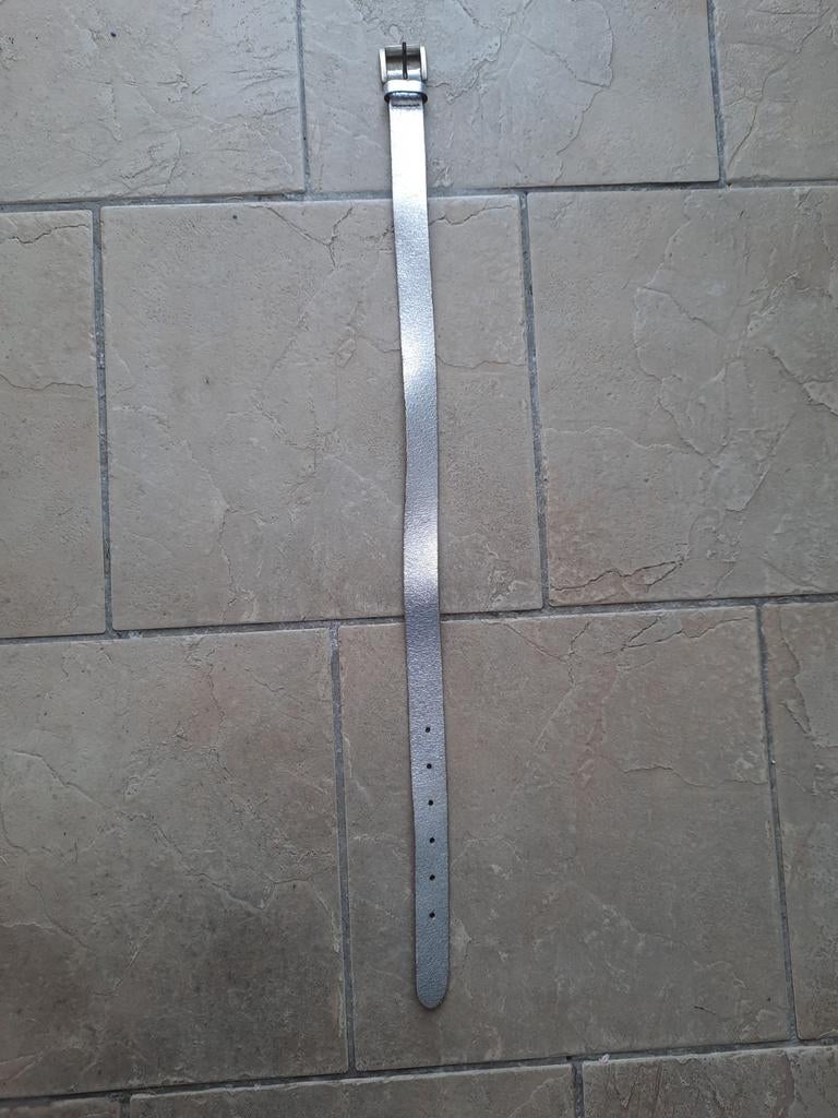 Cowboysbelt: mooie leren riem zilver 55 centimeter 258009, Ophalen, Zo goed als nieuw, Cowboysbelt, Meisje