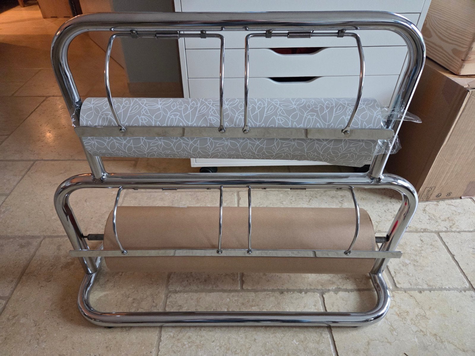 Papierrol houder voor 2 rollen 70 en 50cm, Diversen, Cadeaupapier, Ophalen of Verzenden, Gebruikt
