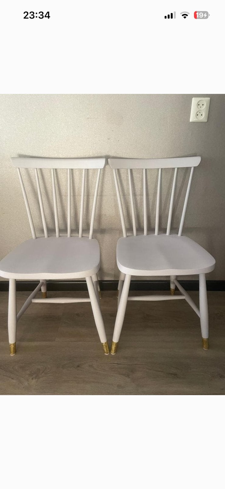 Gerestylde scandinavische spijlen stoelen keukenstoel stoel, Ophalen, Twee, Overige kleuren, Hip modern hedendaags