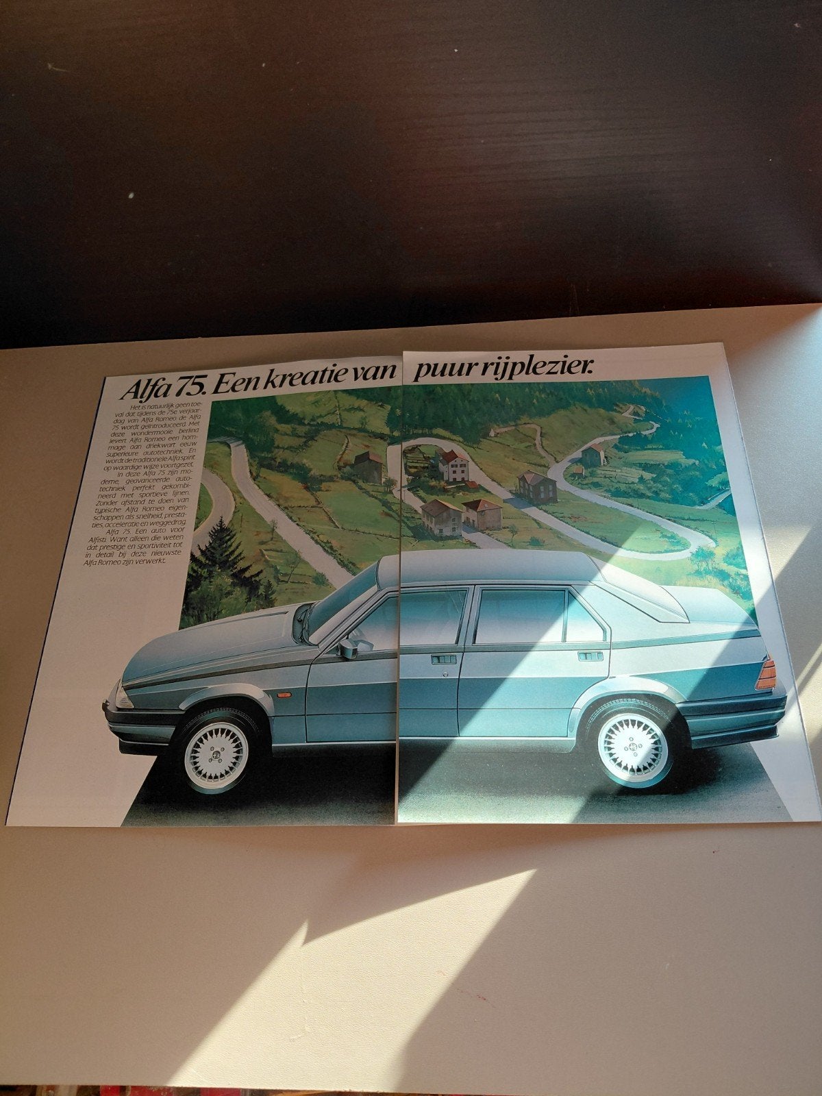 Alfa 75 Reclamefolder / Advertentie, Ophalen of Verzenden, Gelezen, Alfa Romeo, Onbekend