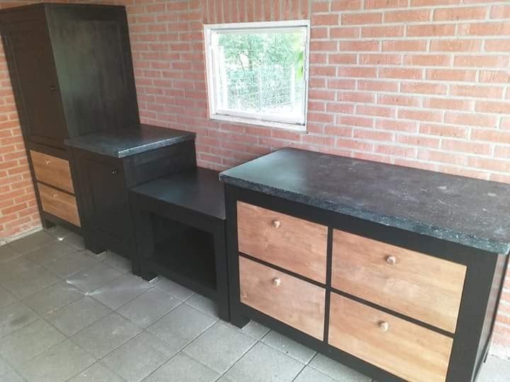 Te koop Prachtige buitenkeuken, Ophalen, Nieuw, Hout, Cd's