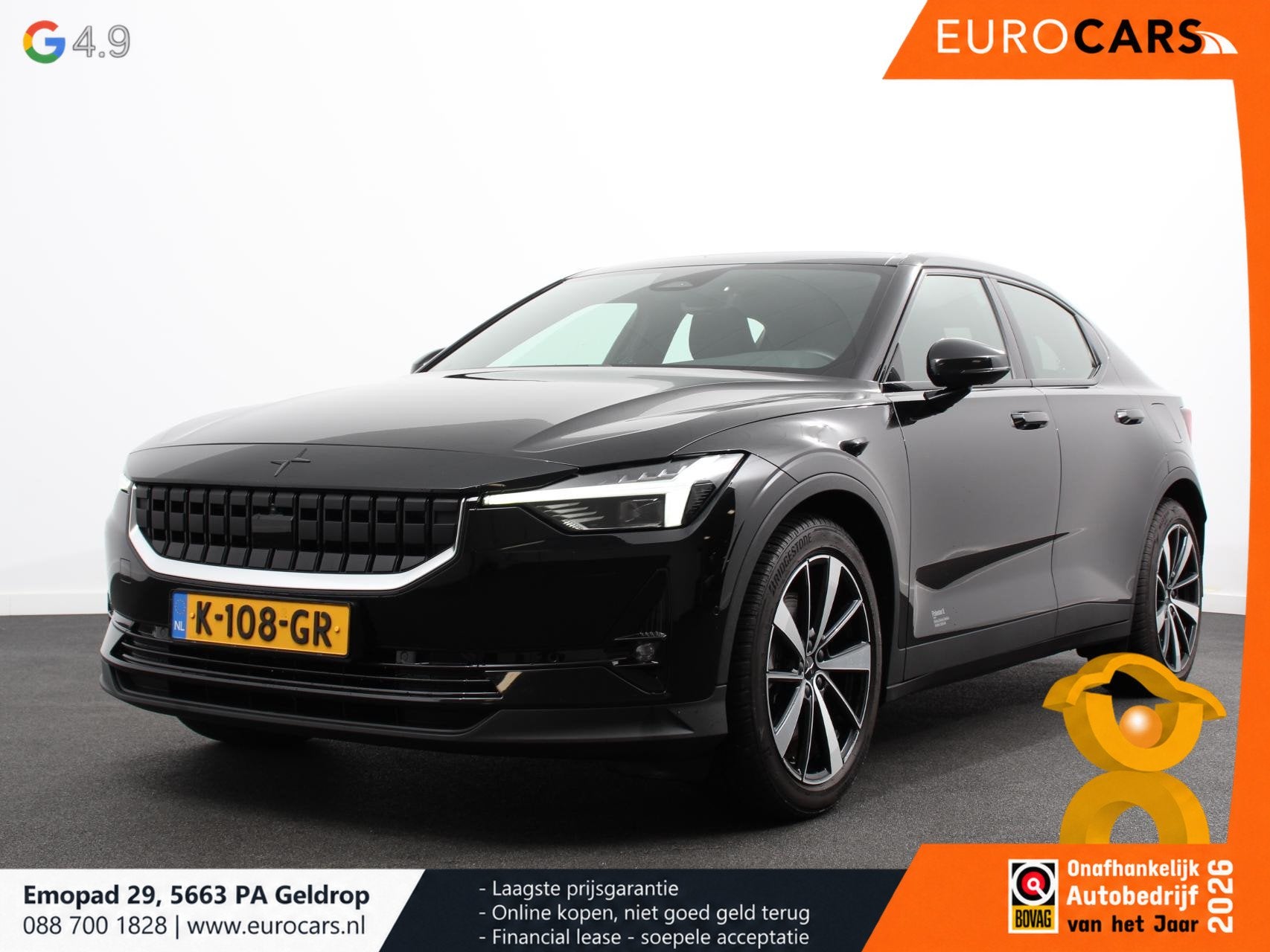 Polestar 2 Long Range Dual Motor 408pk Launch Edition 78kWh, Auto's, Automaat, Polestar 2, Stof, Gebruikt
