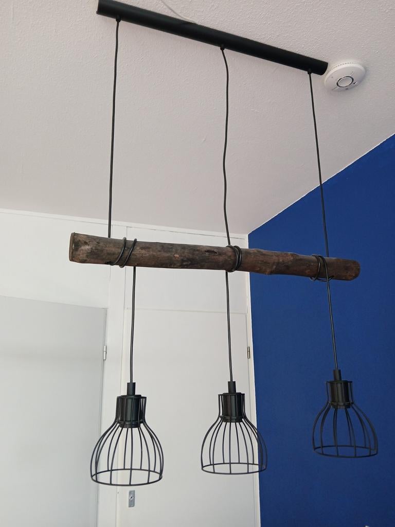 Mooie hanglamp voor boven de eettafel, Ophalen, Gebruikt, 50 tot 75 cm, Industrieel