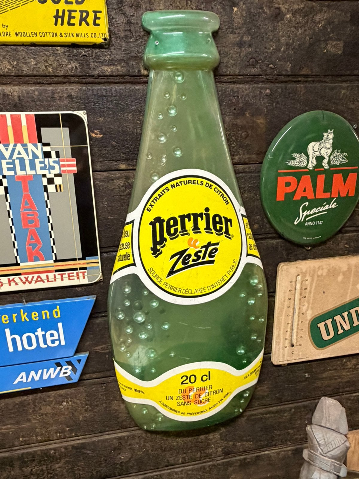 Decoratie perrier kunstof 125x55, Ophalen, Reclamebord, M, Zo goed als nieuw