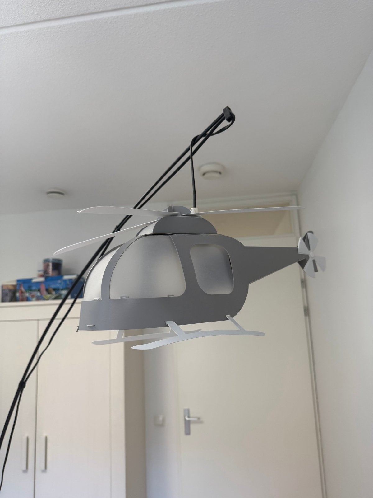 Helikopter lamp voor kinderkamer, Ophalen, Overige merken, E27 (groot), Zo goed als nieuw