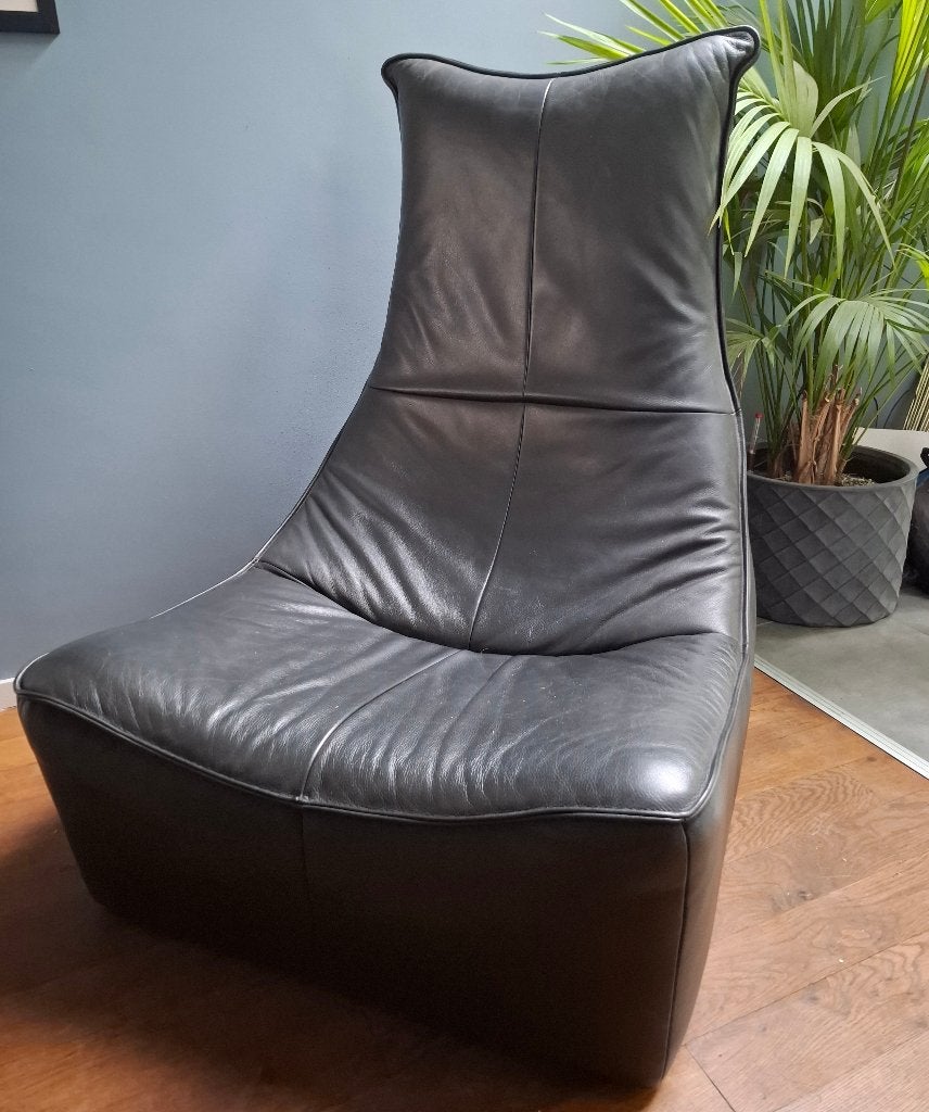 Comfortabele loungestoel the rock, Ophalen, Zo goed als nieuw, 75 tot 100 cm, Leer