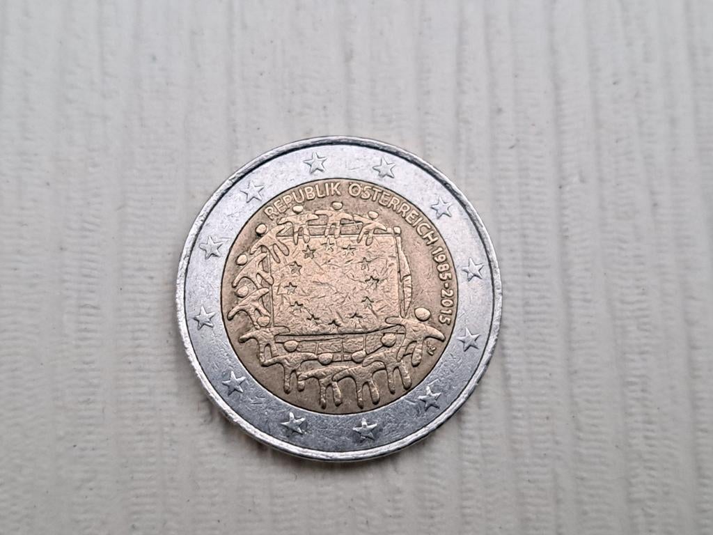 2 euro cc Oostenrijk 30 jaar Europese Vlag 2015, Postzegels en Munten, Munten | Europa | Euromunten, Ophalen of Verzenden, Oostenrijk