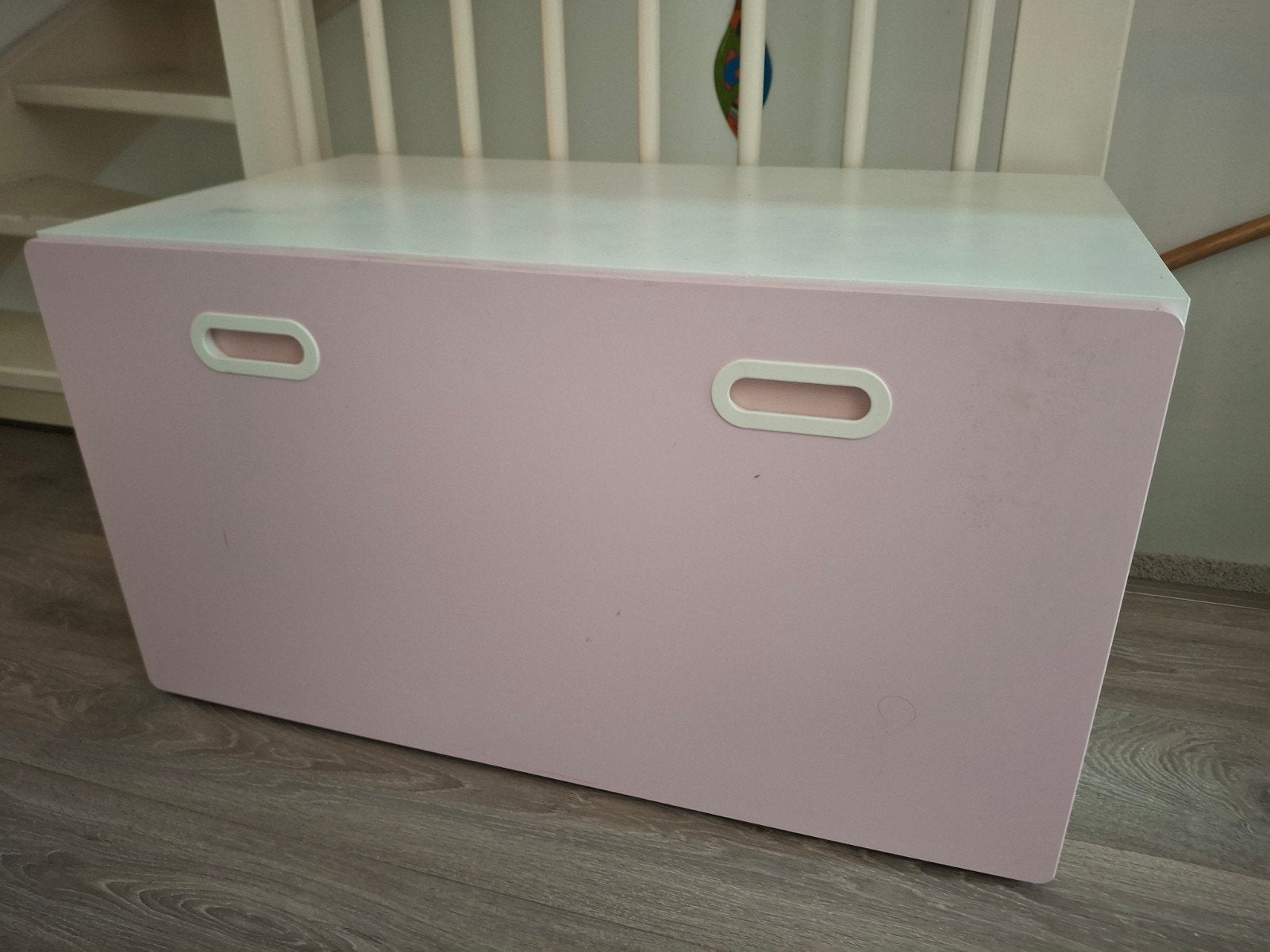 IKEA STUVA opbergbank/speelgoedkist roze/wit, Ophalen, Gebruikt, Kast