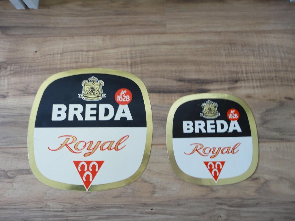 Breda Royal sticker 20 cm en Breda Royal sticker 14,5 cm, Verzamelen, Ophalen of Verzenden, Nieuw, Merk