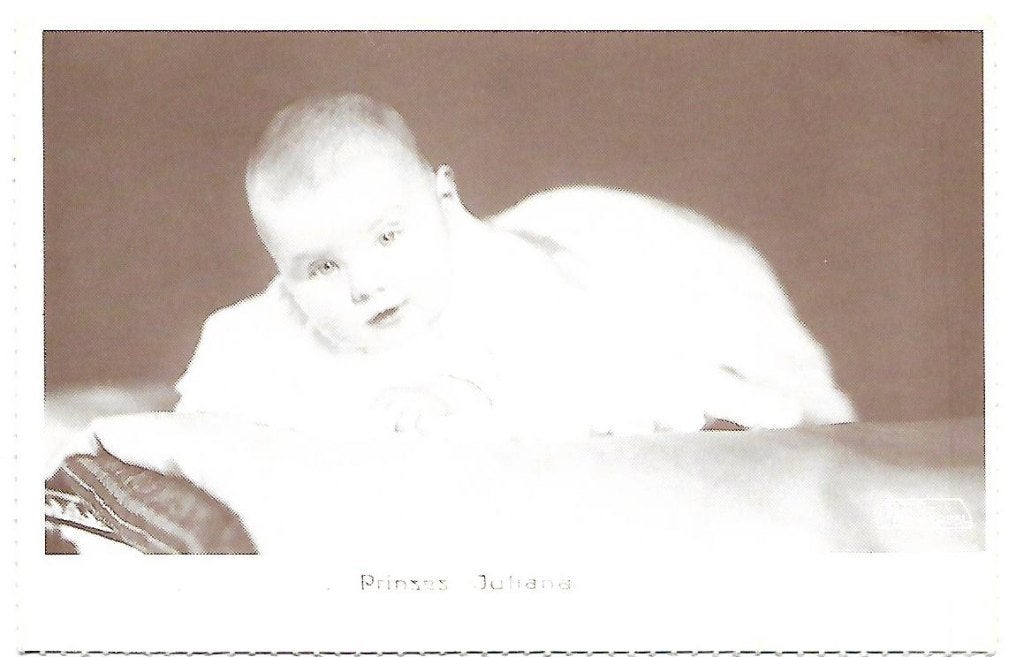 Kon.Huis- -Prinses Juliana als baby., Ophalen of Verzenden, 1980 tot heden, Ongelopen, Overige thema's