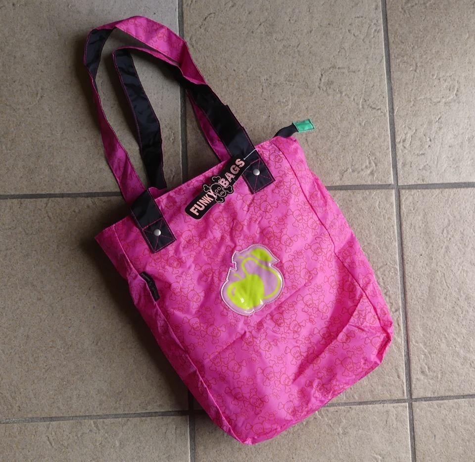 Funky Bags schoudertas roze tas doodshoofd print - NIEUW!, Ophalen of Verzenden, Nieuw, Roze, Overige merken