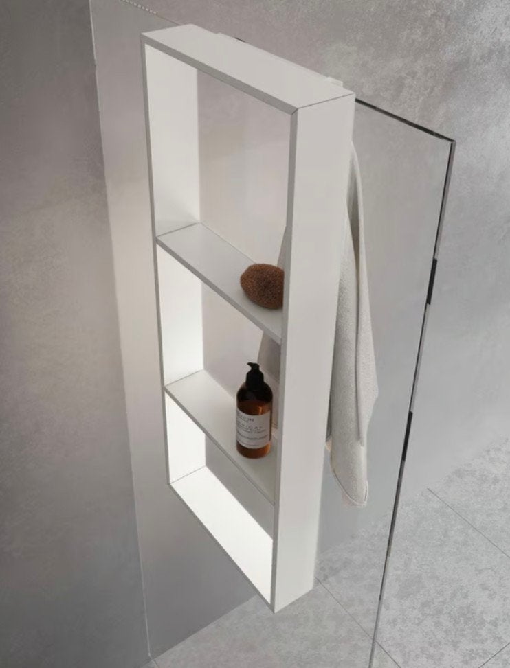 Novellini hangend doucherek, planchet 3 hoog 35x90 wit, Ophalen, Overige typen, Zo goed als nieuw, Minder dan 100 cm