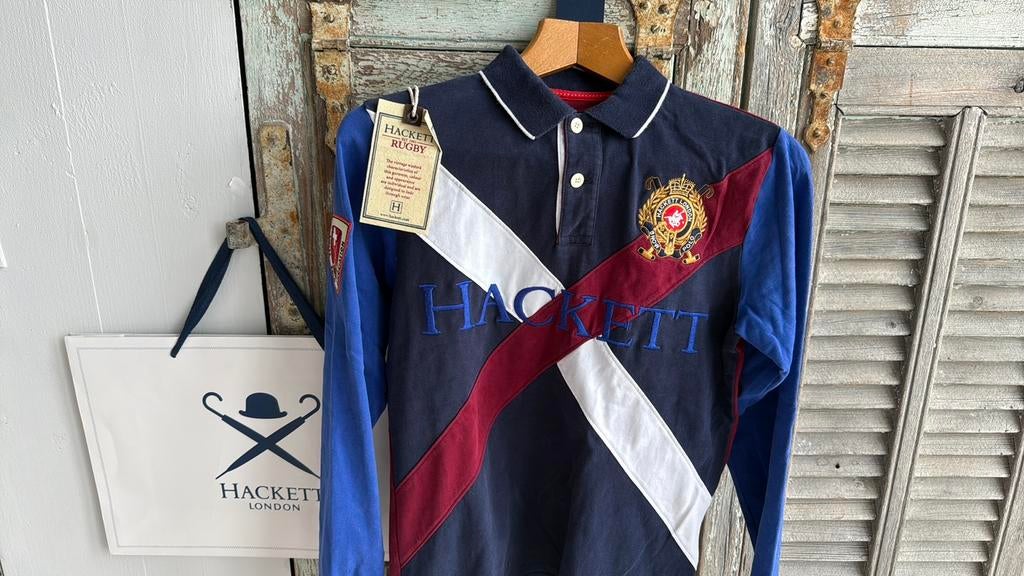 Schitterende rugby polo trui van HACKETT size 13-14Y (152), Trui of Vest, Ophalen of Verzenden, Zo goed als nieuw, Hackett