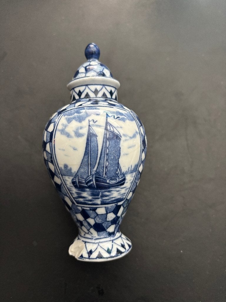 Driedelig Delfts blauw kaststel, Maastricht Mosa/Regout, Antiek en Kunst, Ophalen of Verzenden