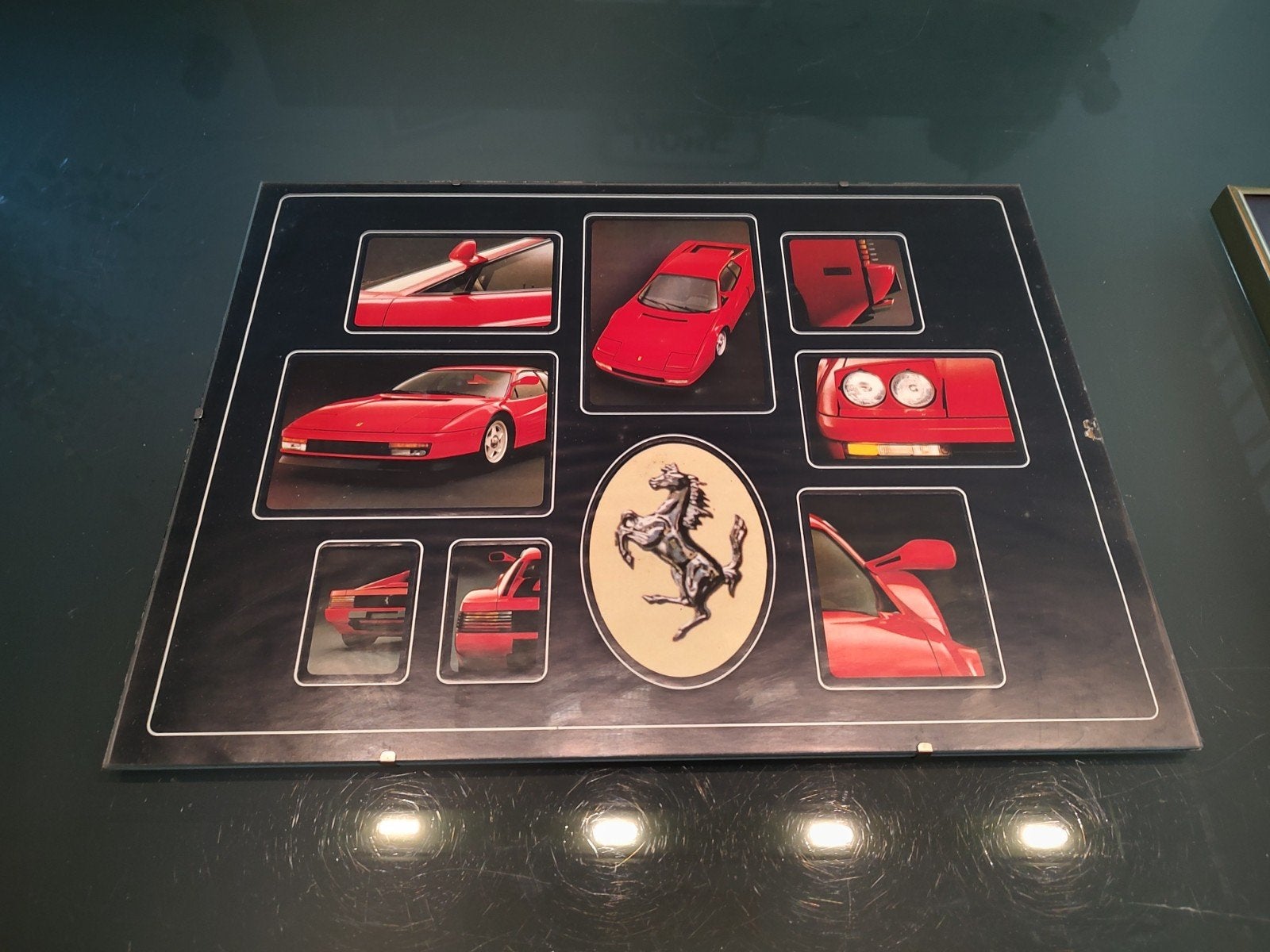 Vintage ingelijste Promo Poster FERRARI TESTAROSSA 1984, Met lijst, Rechthoekig Liggend, Ophalen of Verzenden, Zo goed als nieuw