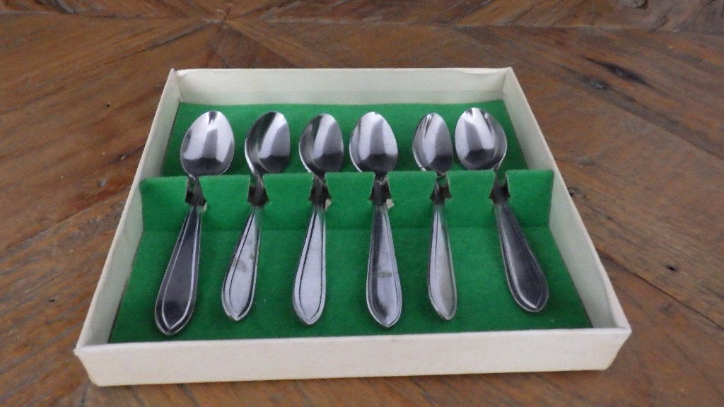 6 vintage advocaat lepeltjes, Ophalen of Verzenden, Overige typen