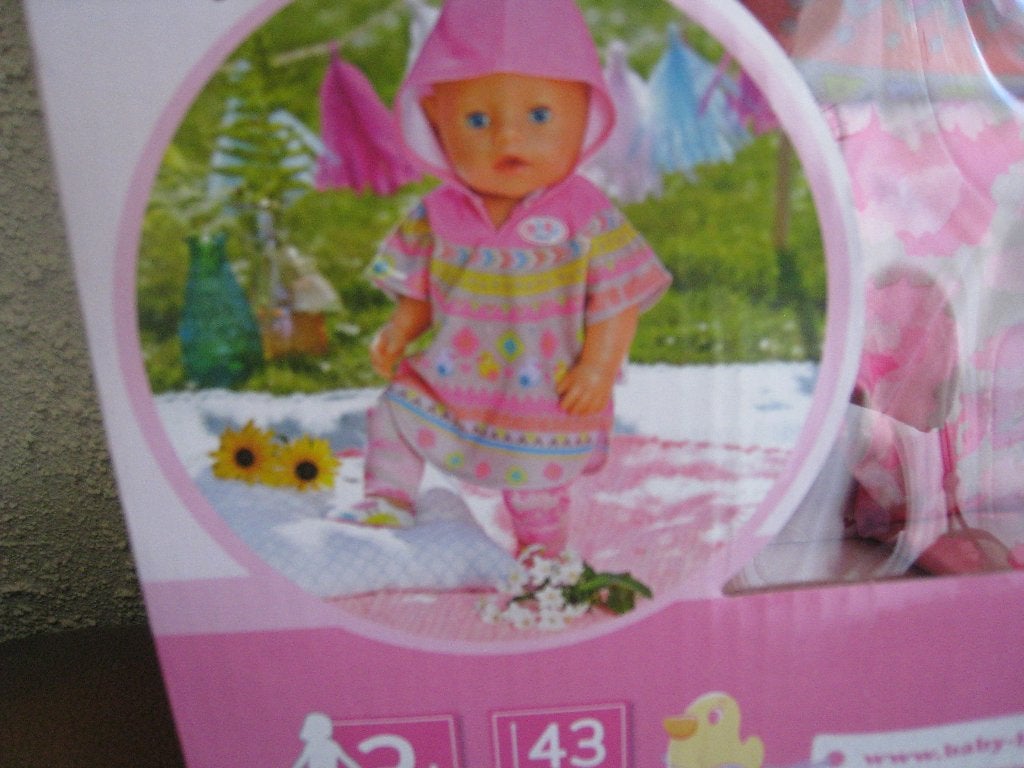 BABY BORN PONCHO-SET 43 CM POP, Kinderen en Baby's, Speelgoed | Poppen, Ophalen of Verzenden, Nieuw, Babypop