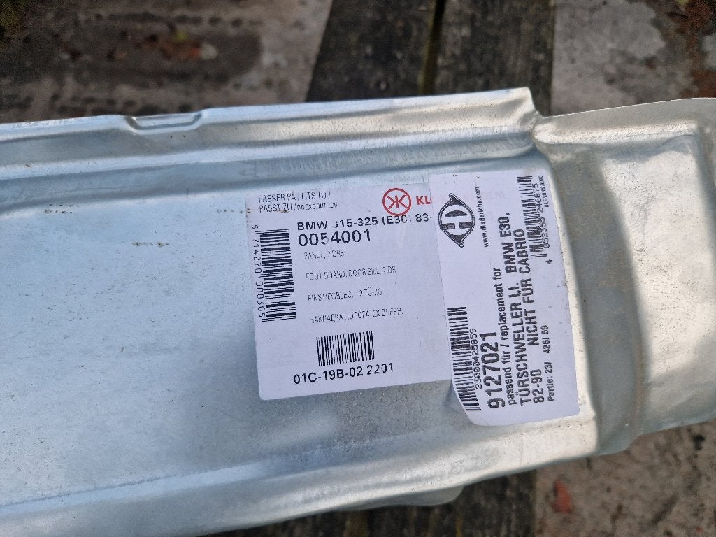 Bmw E30 overzet dorpel (links) type 2., Ophalen of Verzenden, Nieuw