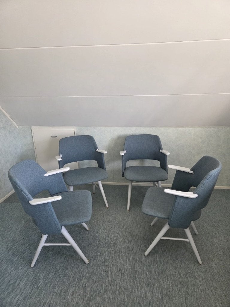 Pastoe vintage eetkamerstoelen, Ophalen, Vintage design jaren 50, Gebruikt, Blauw