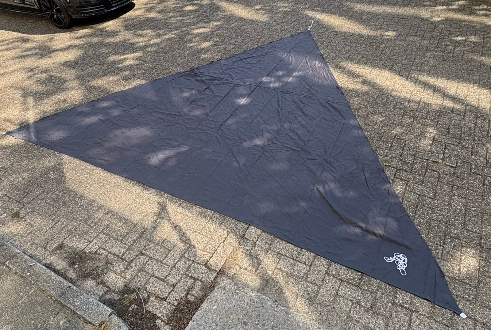 Zonnescherm / Schaduwdoek Driehoek 4,70 x 4,70 x 4,70 meter, Ophalen of Verzenden, Zo goed als nieuw