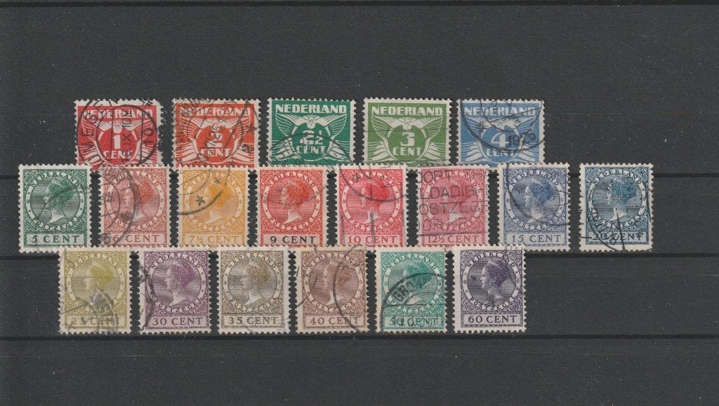 Nederland 1924, NVPH 144 t/m 162, Gestempeld., Ophalen of Verzenden, T/m 1940, Gestempeld