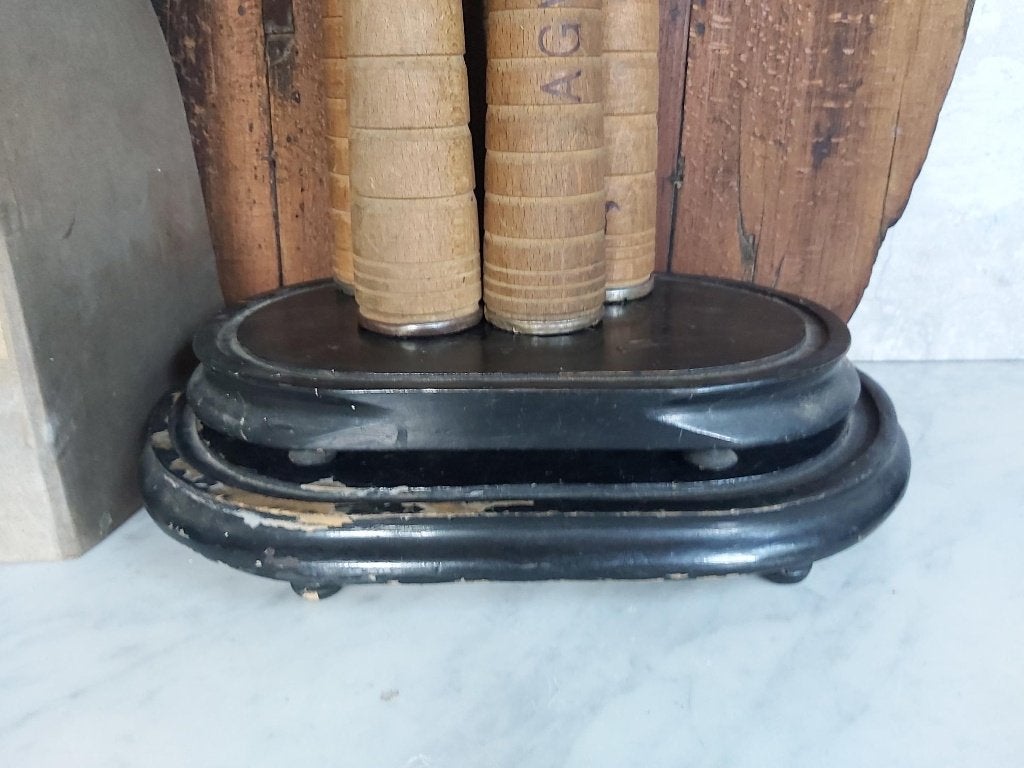 2 mooie oude brocante stolpvoeten / stolpborden, Ophalen of Verzenden